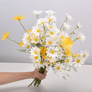 Flor de seda de alta calidad SF, <span class=keywords><strong>flores</strong></span> artificiales de China a granel, como <span class=keywords><strong>flores</strong></span> de margaritas <span class=keywords><strong>blancas</strong></span> de gerbera de seda para la decoración de la boda en casa - Product Image 2
