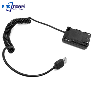 Câble spiralé USB vers LP-E6 DC Coupleur Power Dummy Battery Adapter pour Canon EOS 6D 6DII 7D 7DII 60D 60Da 70D 80D 5DII 5DIII <span class=keywords><strong>5D4</strong></span> - Product Image 4