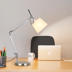 Lámpara de pared con brazo oscilante Tolomeo, LED E27, pantalla de pergamino para comedor, dormitorio, estudio - Product Image 2
