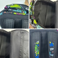 Sac à dos coloré effet éclaboussures de peinture graffiti, fournisseur OEM, sac à dos étudiant, sac d'école pour les voyages quotidiens, sac à dos décontracté pour l'extérieur