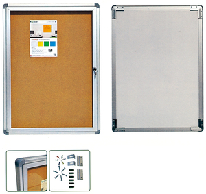 Tablero de corcho de alta calidad para publicidad, tablón de anuncios para aula con cerradura - Product Image 3