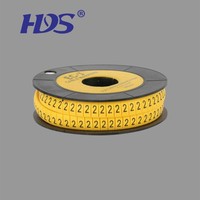 HDS échantillon gratuit marque de prix d'usine tube jaune couleur EC Type câble marqueur EC-J 500 pièces/rouleau