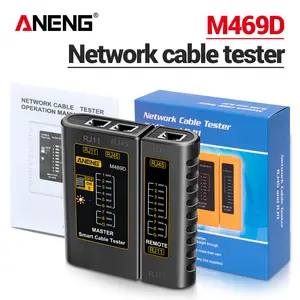ANENG M469D Cabo lan testador Rede Cable Tester RJ45 RJ11 RJ12 CAT5 UTP LAN Cable Tester Rede Ferramenta Reparação