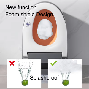 ห้องน้ำอัจฉริยะอัจฉริยะห้องน้ำเซรามิก WC ชักโครกอัตโนมัติสีเทาสีส้ม - Product Image 6