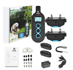 Bán buôn cho tùy chỉnh thực hiện thân thiện với môi nhựa sốc vỏ cây cổ áo push <span class=keywords><strong>button</strong></span> Dog đào tạo thiết bị cho 2 con chó CE chứng nhận cho - Product Image 2