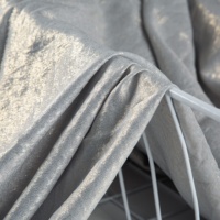 Tissu en satin de polyester imprimé feuille d'aluminium 8833TJ, motif africain, pour hijab et abaya, respirant, non conducteur, 150 cm