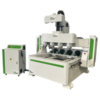 Routeur CNC 3D pour le bois avec commande DSP multi-broches 4 axes, moteur pas à pas/servo RichAuto/Syntec, broche haute puissance, utilisation facile