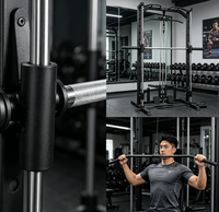 DW SPORTS Machine Smith multifonction en métal avec système de câbles intégré, rack de squat, pour entraînement complet du corps et exercices dorsaux à domicile