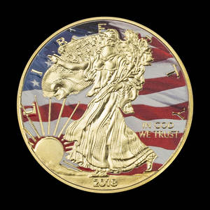 เหรียญที่ระลึกรูปปั้นเทพีเหรียญสะสมของที่ระลึกจากสหรัฐอเมริกาพร้อมกล่องโชว์อะคริลิกของขวัญงานฝีมือสำหรับสะสม - Product Image 3