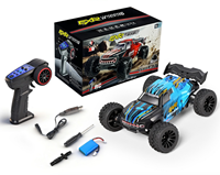 Huvelon 1:24 Maßstab 2WD RC Monster Truck 2,4GHz Vollproportional Ferngesteuertes Elektrisches Offroad-Fahrzeug für Hobby-Enthusiasten