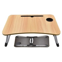 Table d'ordinateur Portable réglable et pliable en bois, Table moderne pour ordinateur, Portable, pour bureau de lit