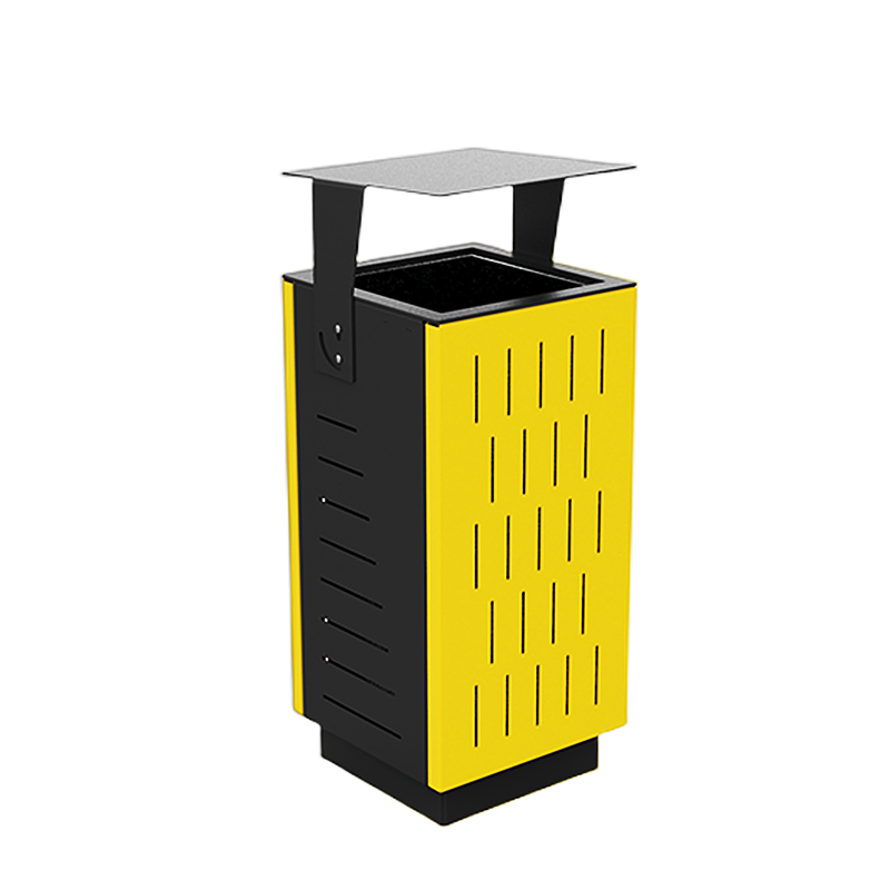 Garbage Container Commercial Metal Waste Bin Stainless Steel Recycle Outdoor Park Trash Can