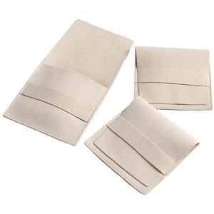 Groothandel op maat gemaakte suède juwelendoosjes, modieus microvezel blauw fluweel voor kettingen en armbanden, draagbaar met logo, stofzakjes - Product Image 1