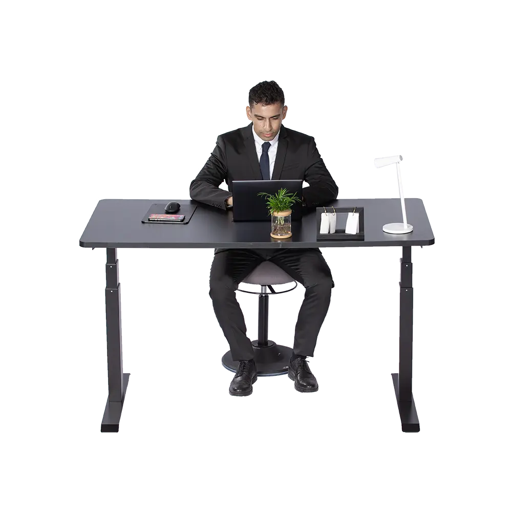 Eisdir DM3SD Conform to Ergonomic Structure Black Dual Motor Portable Electric laptop Standing Height Adjustable Desk