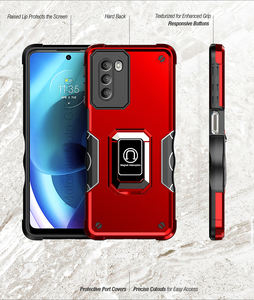 เคสโทรศัพท์มือถือแบบ2-in-1ทำจาก TPU <span class=keywords><strong>360</strong></span>พร้อมขาตั้งและที่ยึดแบบดูดซับแม่เหล็กสำหรับ G51โมโต5กรัม - Product Image 4