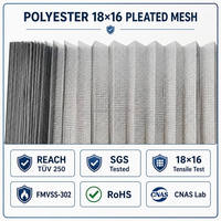 Moustiquaire plissée en tissu polyester 18 x 16 mailles, écran anti-insectes pliable pour porte et fenêtre