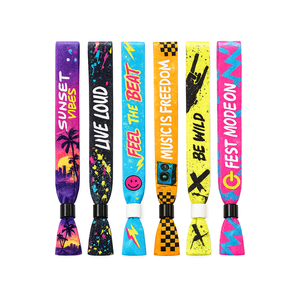 Braccialetti in Tessuto Personalizzati con Logo Stampato in Sublimazione per Eventi e Biglietti d'<span class=keywords><strong>Ingresso</strong></span> - Product Image 6