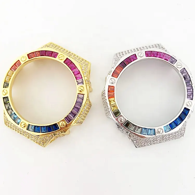 loose gemstones rainbow Sapphire Gemstone Watch Parts Bezel Accessories