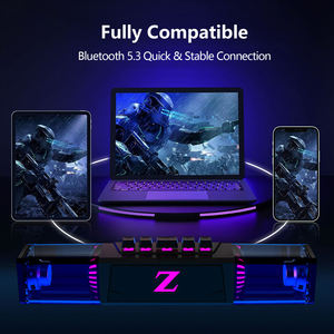 Barra de Sonido RGB Inalámbrica para Juegos, Barra de Sonido para Computadora de Escritorio con Bajos, Bluetooth, para PC, Teléfono Móvil - Product Image 6