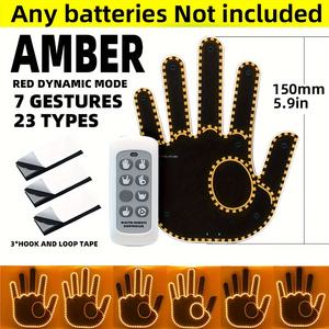 Yeni durum araba parmak ışık uzaktan komik orta parmak otomatik fren işık yol Rage uyarı Amber LED işaretleri - Product Image 2