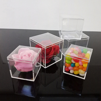 Boîte à faveur en plexiglas, en forme de cœur, boîtier à bulles transparente en acrylique avec couvercle, pour cadeau