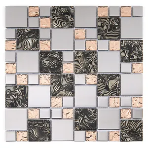 Maco Mosaic Hot Selling Artistical Inkjet Glass Mixed Glass Mosaic Tiles For Kitchen Bathroom Backsplash Wall