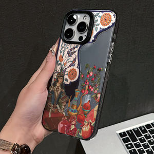 <span class=keywords><strong>เคส</strong></span>โทรศัพท์แม่เหล็กลายดอกไม้ศิลปะเปอร์เซียฝาครอบกันกระแทกกระจกสีเงินสำหรับ <span class=keywords><strong>iPhone</strong></span> 17/16/15/14 <span class=keywords><strong>13</strong></span> <span class=keywords><strong>12</strong></span> 11Pro สูงสุด - Product Image 5