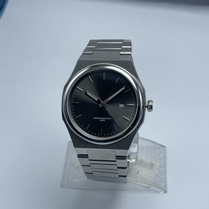 Reloj de Pulsera para Hombre 2025, Minimalista, con Esfera Plateada y Negra, Redondo, de Acero Inoxidable Cepillado, de Cuarzo, Resistente al Agua, para Negocios - Product Image 5