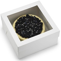 Vente en gros de grandes boîtes à gâteaux 8 10 12 pouces de haute qualité avec fenêtre boîtes à gâteaux de mariage en papier pour la fête de la nourriture en vrac
