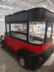 Chariot alimentaire électrique écologique en acier inoxydable à quatre roues, cuisine mobile commerciale pour la vente de restauration rapide et de collations - Product Image 6