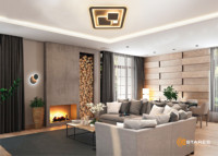 Nouveau Lustre Carré en Métal à LED 60W, Montage en Surface, Télécommande, Intensité Variable, pour Salon, Chambre, Cuisine, Lampe de Plafond Moderne