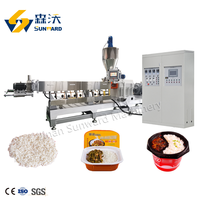 Extrudeuse à double vis automatique 1-2 tonnes/heure pour riz nutritionnel, ligne de traitement de riz fortifié, usine de riz doré, usine de riz instantané