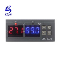 Thermostat numérique STC-3028 contrôleur d'humidité de la température incubateur d'élevage compteur de température et d'humidité STC-3028