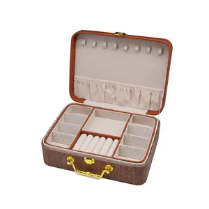 Mexda Hot-Selling Multifunctional Travel Jewelry Box Wonderful Jewelry Storage Case Waterproof Leather Packing Box