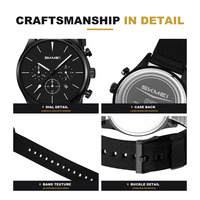 Montre SKMEI 2367 Business Casual, bracelet en nylon léger, résistante à l'eau, mouvement à quartz, montres analogiques pour homme