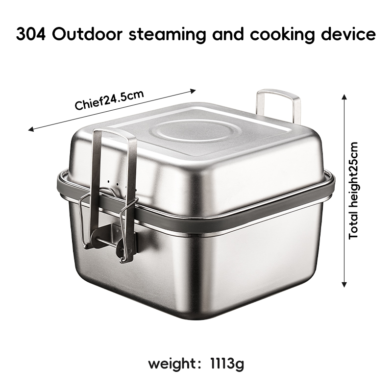 Cuisinière d'extérieur tout-en-un en acier inoxydable 304 pour frire et cuisiner