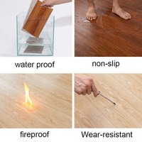 Piso de Madera Personalizado de 6 mm y 7 mm, Resistente al Agua, Sistema de Click, Losetas de Madera Rígida Entrelazadas, Piso de Vinilo PVC, Piso SPC