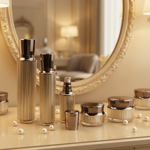 ขวดปั๊มโลชันพลาสติกขนาด60มล. ขวดเปล่าบรรจุภัณฑ์เครื่องสำอางหรูหราสไตล์เกาหลีสีขาวน้ำตาลมีสินค้าในสต็อก - Product Image 1