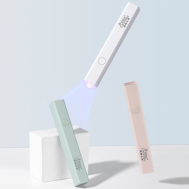 Ready to Shipping Rechargeable Portable 3w Gel Led Light Mini Uv Nail Lamp One Finger Pen Shape Uv Led Nail Lamp for Manicure