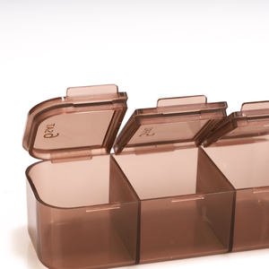 Organisateur de pilules transparent en plastique Portable de 7 jours boîte à médicaments à grille hebdomadaire pour boîtes de perceuse à bijoux et étuis de rangement pour pilules - Product Image 3