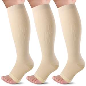 Diz yüksek açık ayak sıkıştırma meslek spor çorapları dolaşım hemşireler uzun süre ayakta hamile seyahat için - Product Image 2