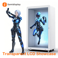 Cabina de Fotos Interactiva con Holograma 3D Transparente de 32 Pulgadas, Tamaño Humano, con Pantalla LCD e IA
