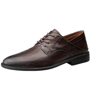 Chaussures Derby pour homme en peau de mouton, motif uni, respirantes, confortables, pour affaires, occasions formelles, décontractées, pour papa, mariage, banquet, marié - Product Image 5