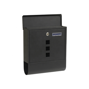 Boîte aux lettres murale en métal pour extérieur avec compartiment à journaux et plaque nominative pour usage résidentiel en jardin - Product Image 3