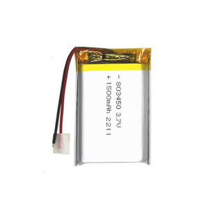 بطارية ليثيوم بوليمر قابلة لإعادة الشحن 803450 بجهد 3.7 فولت وسعة 1500 مللي أمبير في الساعة مع لوحة دوائر مطبوعة - Product Image 3