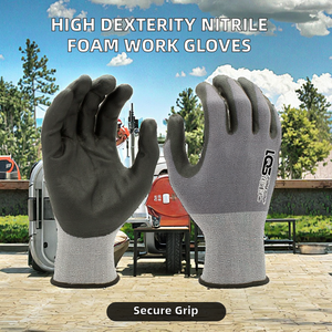 Gants de travail LQ Safety NF-005 en nylon et spandex antidérapants avec revêtement sur les doigts, 7 oz, haute dextérité, pour travaux de précision - Product Image 2