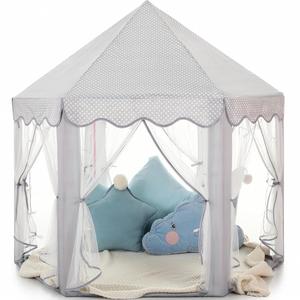 Cotton Pavilion <b>Tent</b> Play House Kids Play <b>Tent</b> with Wooden <b>Poles</b> Cotton Kids Castle Toys <b>Tent</b> - Product Image 1