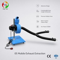 Extracteur d'échappement en caoutchouc à 220 degrés avec double tuyau d'échappement et filtre à charbon pour systèmes de contrôle des fumées et des gaz de garage