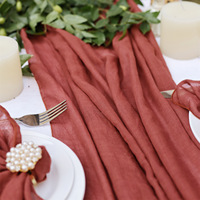 Nappes de table modernes sur mesure en gaze tissée pour mariages, événements à domicile et fêtes – Décorations personnalisées en gros