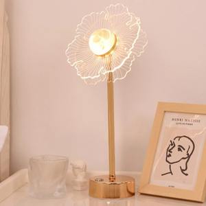 Lámpara LED de ambiente para dormitorio, artesanía artística, lámparas de escritorio de mariposa acrílica, pantalla ajustable de 180 grados para fiestas, Navidad, bodas - Product Image 3